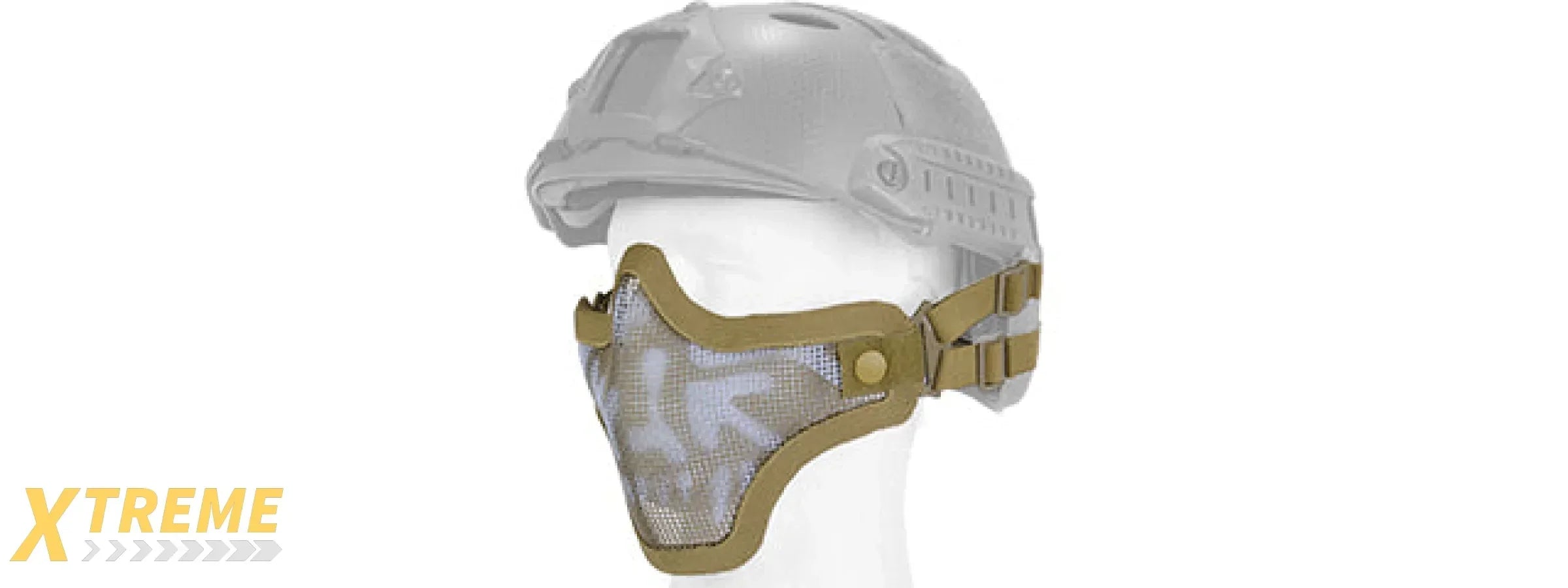 AC-103 METAL MESH HALF MASK HELMET VERSION - MILITARY TACTICAL AIRSOFT PROTECTION