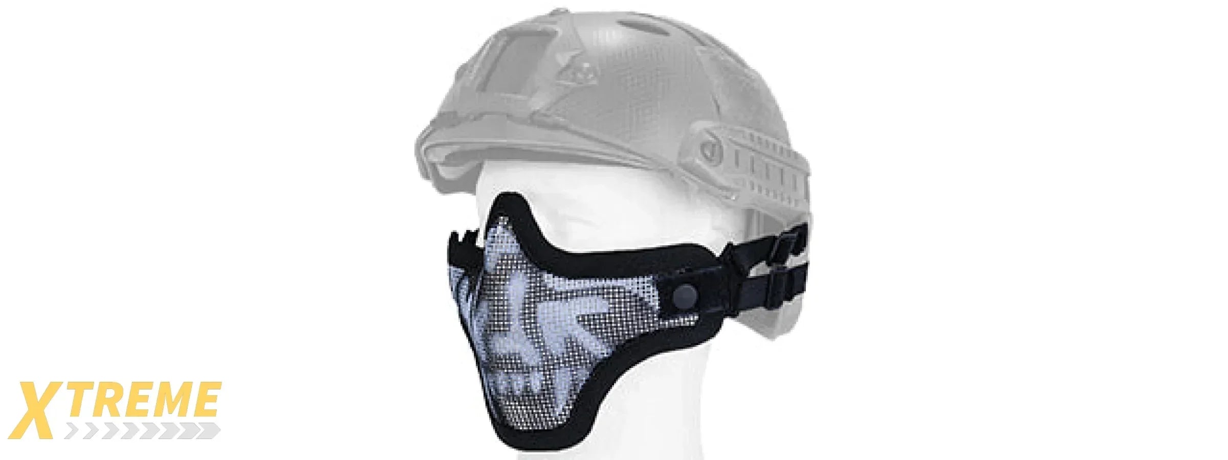 AC-103 METAL MESH HALF MASK HELMET VERSION - MILITARY TACTICAL AIRSOFT PROTECTION