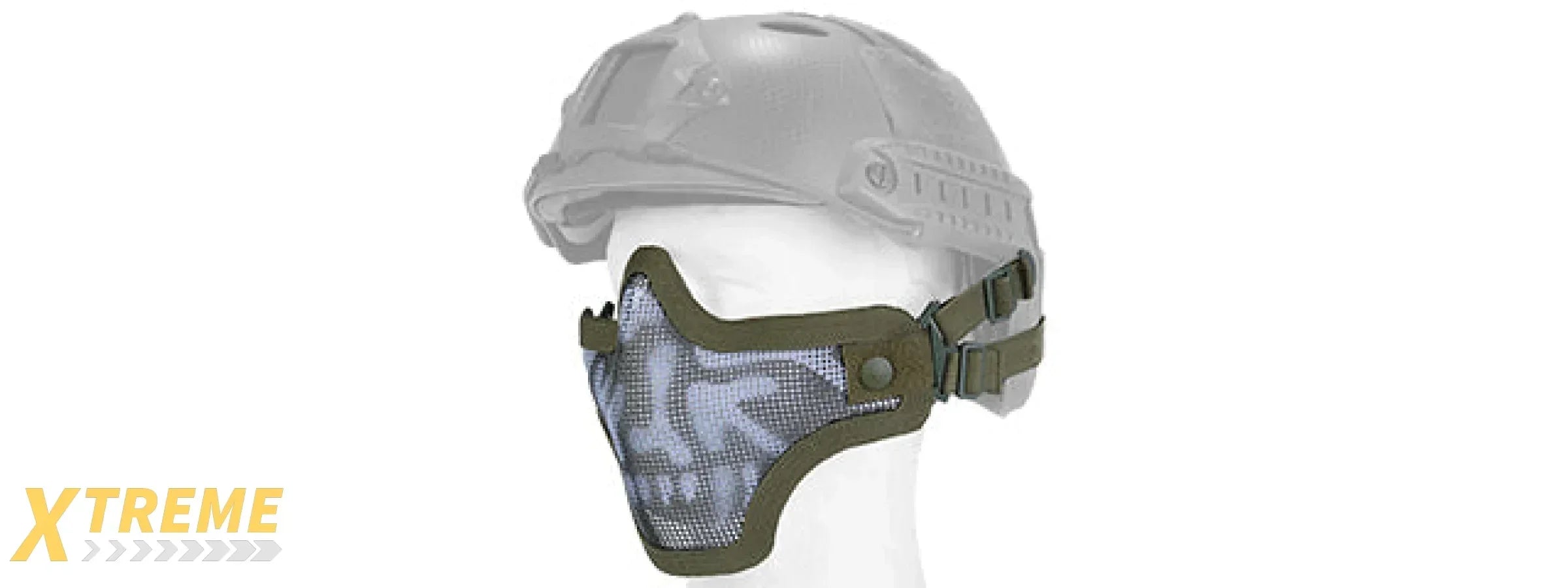 AC-103 METAL MESH HALF MASK HELMET VERSION - MILITARY TACTICAL AIRSOFT PROTECTION