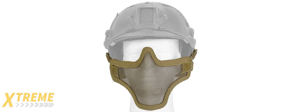 AC-103 METAL MESH HALF MASK HELMET VERSION - MILITARY TACTICAL AIRSOFT PROTECTION