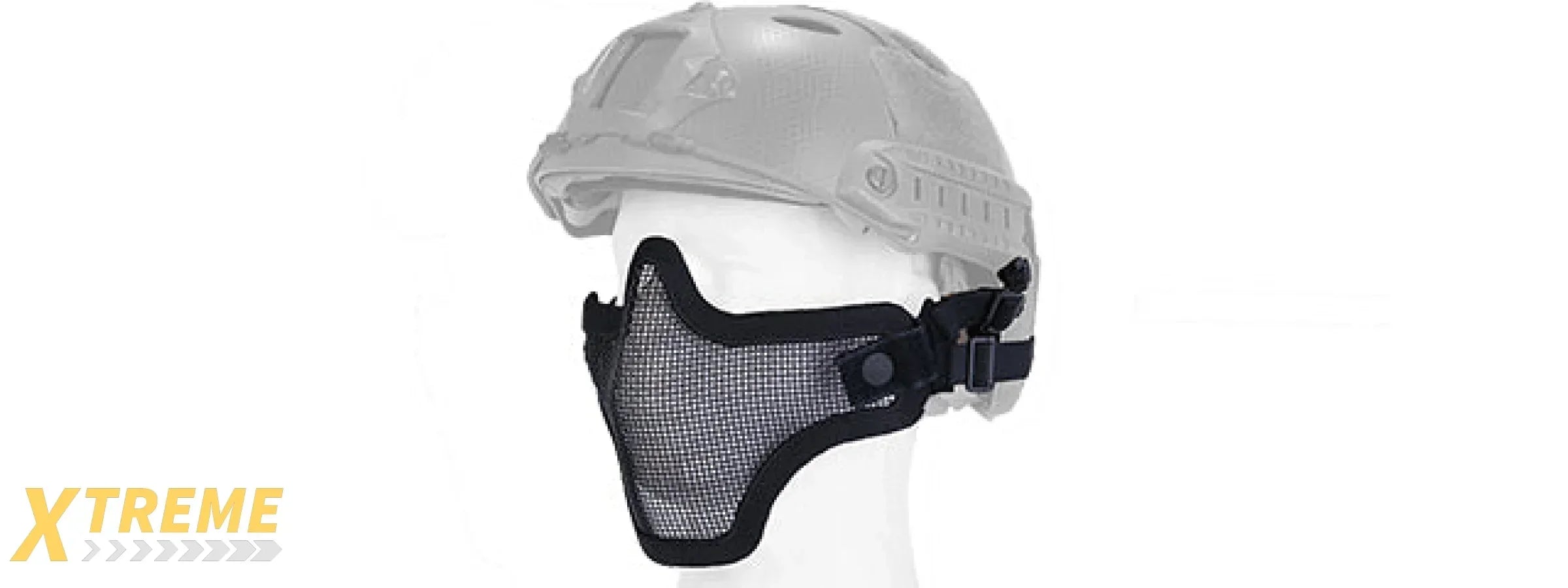 AC-103 METAL MESH HALF MASK HELMET VERSION - MILITARY TACTICAL AIRSOFT PROTECTION