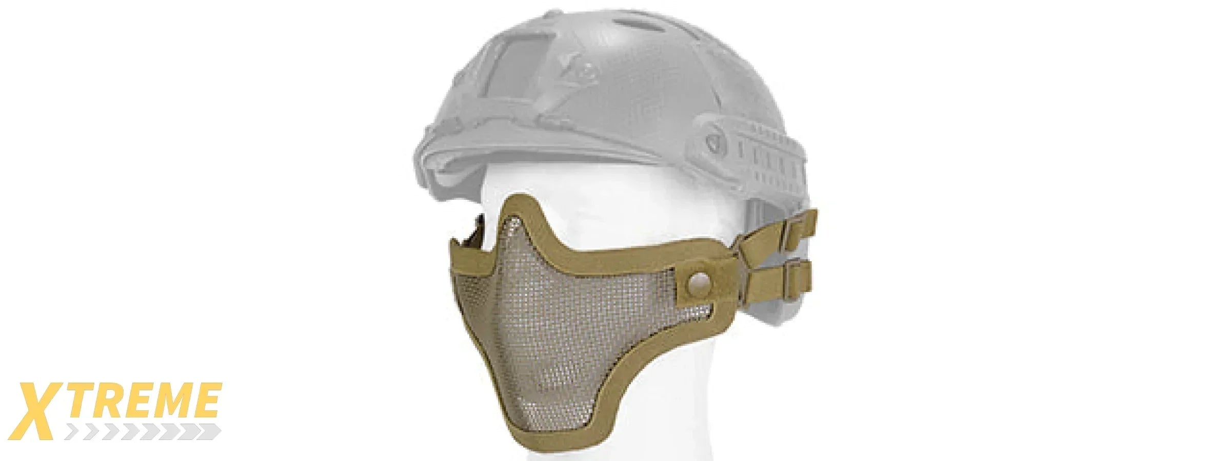 AC-103 METAL MESH HALF MASK HELMET VERSION - MILITARY TACTICAL AIRSOFT PROTECTION