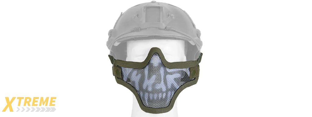 AC-103 METAL MESH HALF MASK HELMET VERSION - MILITARY TACTICAL AIRSOFT PROTECTION
