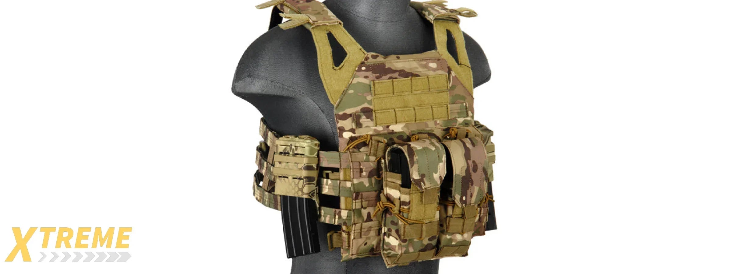 AC-213 QUICK DOUBLE M4 MAGAZINE POUCH - TACTICAL HEAVY DUTY MOLLE COMPATIBLE