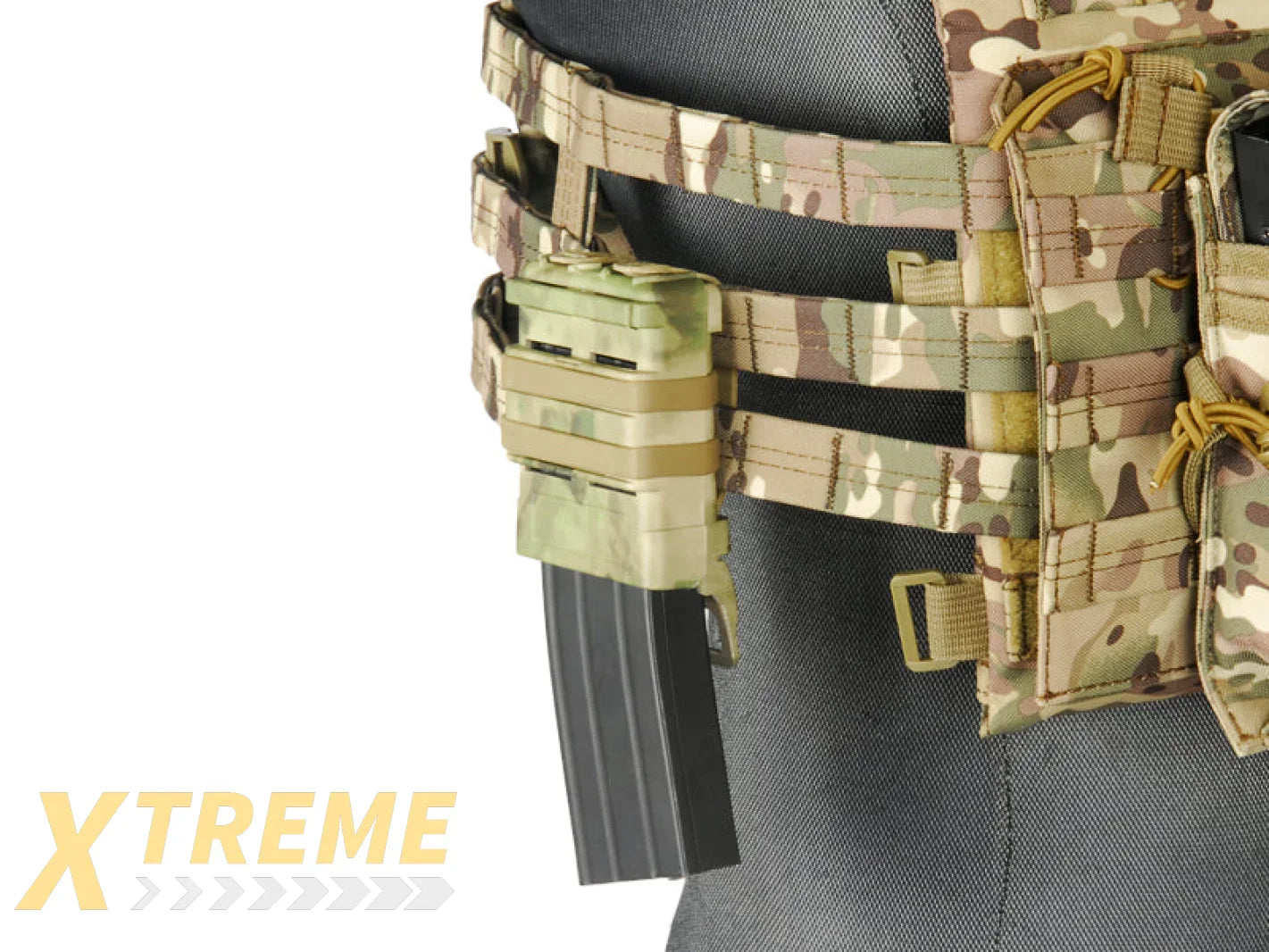 AC-214F QUICKmAG SINGLE RIFLE MAG + TWIN PISTOL MAG POUCH (COLOR: AT-FG)