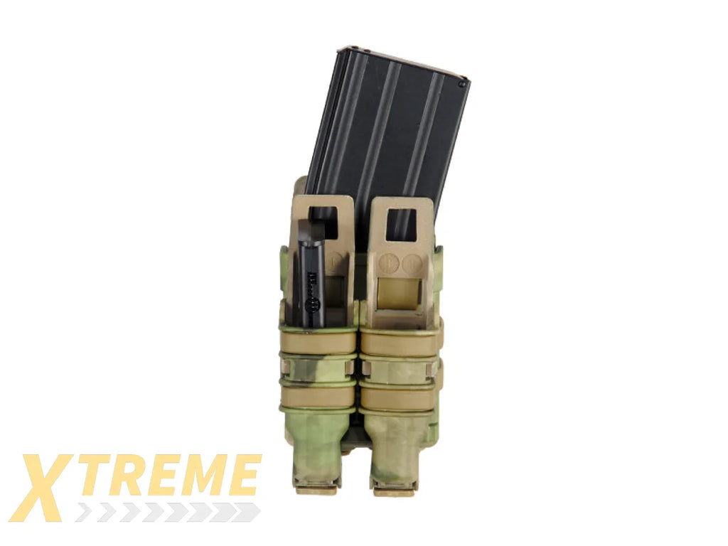 AC-214F QUICKmAG SINGLE RIFLE MAG + TWIN PISTOL MAG POUCH (COLOR: AT-FG)