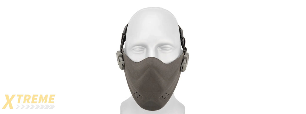 AC-388G NEOPRENE HARD FOAM HALF MASK (GRAY)