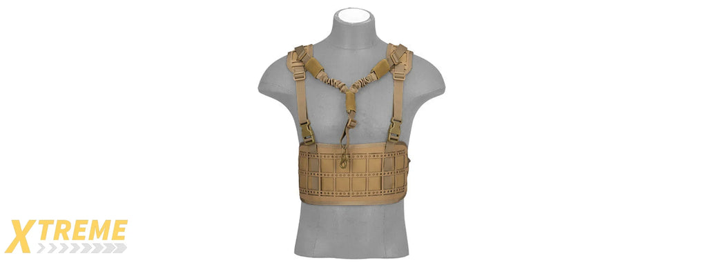 AC-882 LASER CUT AIRSOFT CHEST RIG W/ SLING AND MOLLE PLATFORM FOR TACTICAL GEAR