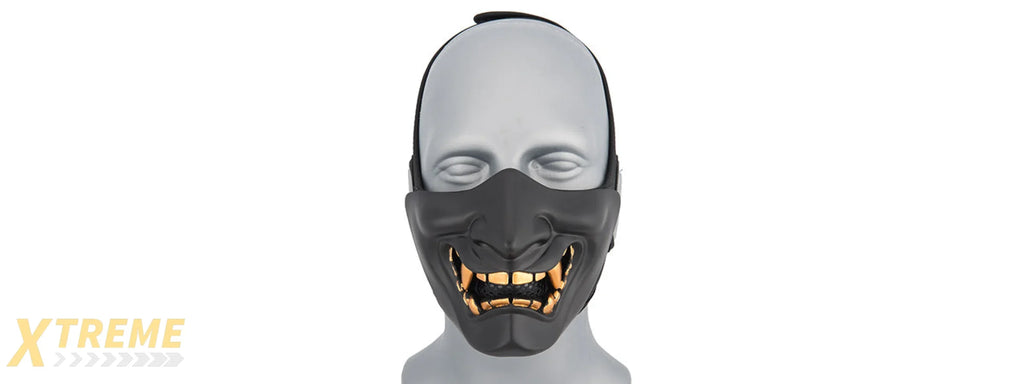 YOKAI OGRE HALF FACE MASK W/ SOFT PADDING — PREMIUM COSPLAY COSTUME ACCESSORY