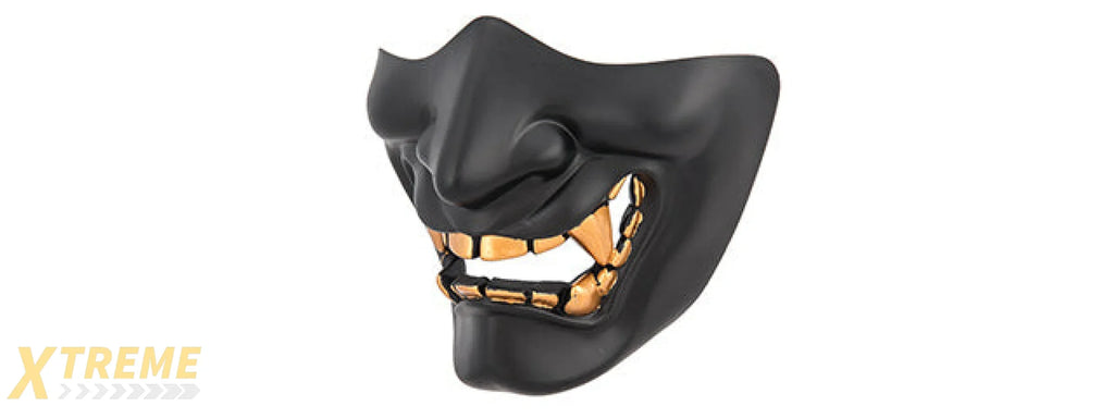 YOKAI OGRE HALF FACE MASK W/ SOFT PADDING — PREMIUM COSPLAY COSTUME ACCESSORY