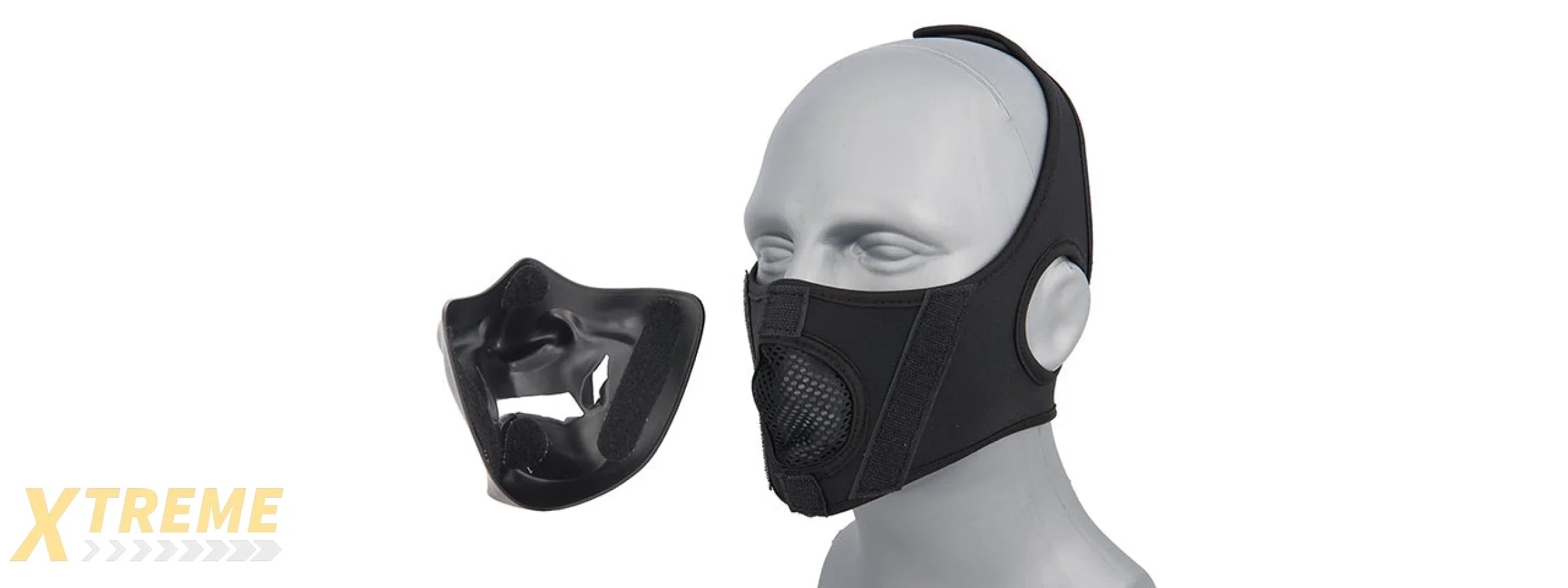 YOKAI OGRE HALF FACE MASK W/ SOFT PADDING — PREMIUM COSPLAY COSTUME ACCESSORY