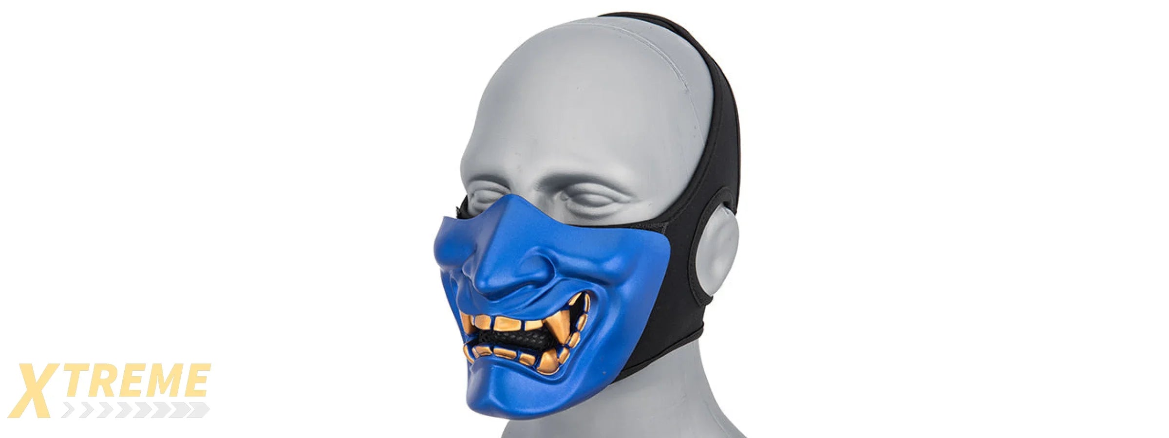 YOKAI OGRE HALF FACE MASK W/ SOFT PADDING — PREMIUM COSPLAY COSTUME ACCESSORY