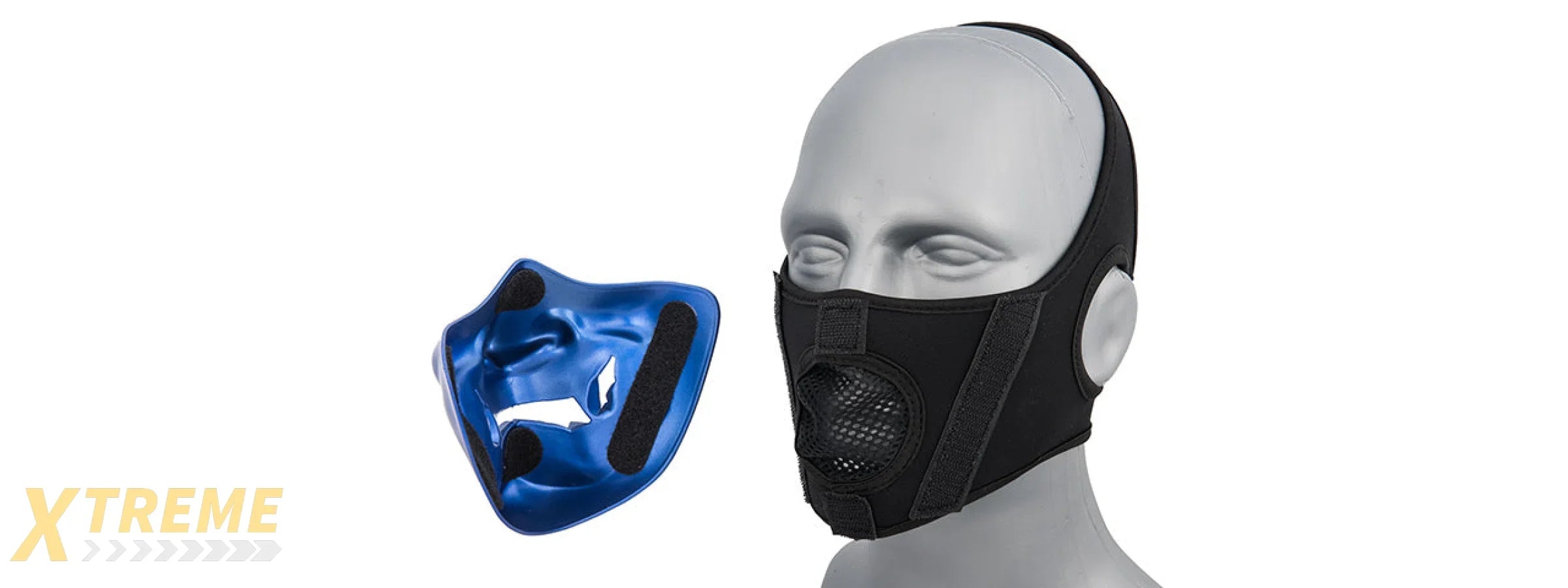 YOKAI OGRE HALF FACE MASK W/ SOFT PADDING — PREMIUM COSPLAY COSTUME ACCESSORY
