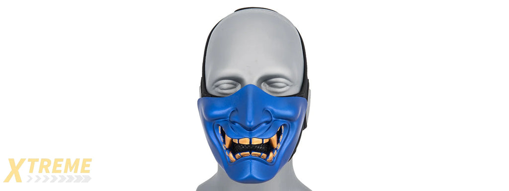 YOKAI OGRE HALF FACE MASK W/ SOFT PADDING — PREMIUM COSPLAY COSTUME ACCESSORY