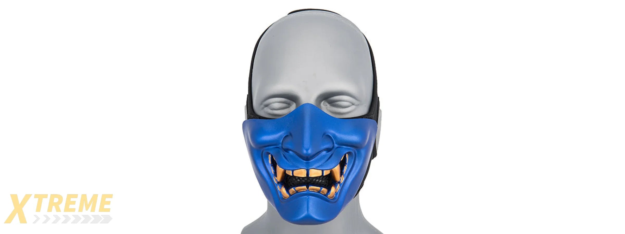 YOKAI OGRE HALF FACE MASK W/ SOFT PADDING — PREMIUM COSPLAY COSTUME ACCESSORY