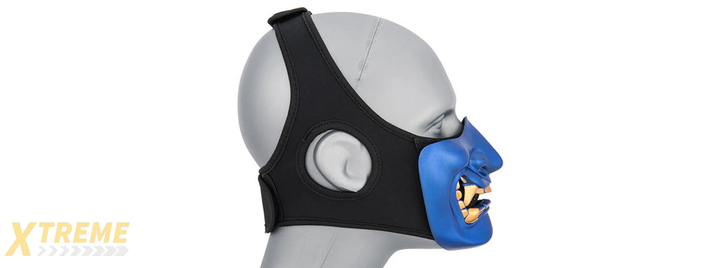 YOKAI OGRE HALF FACE MASK W/ SOFT PADDING — PREMIUM COSPLAY COSTUME ACCESSORY