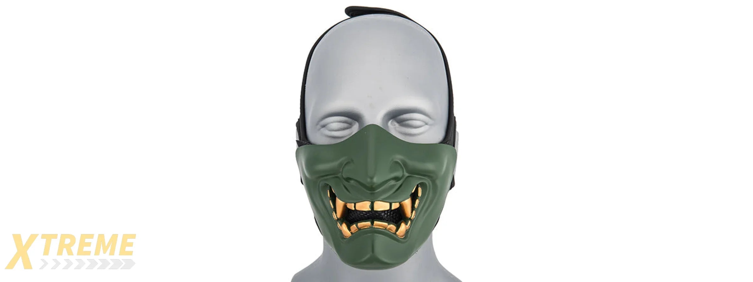 YOKAI OGRE HALF FACE MASK W/ SOFT PADDING — PREMIUM COSPLAY COSTUME ACCESSORY