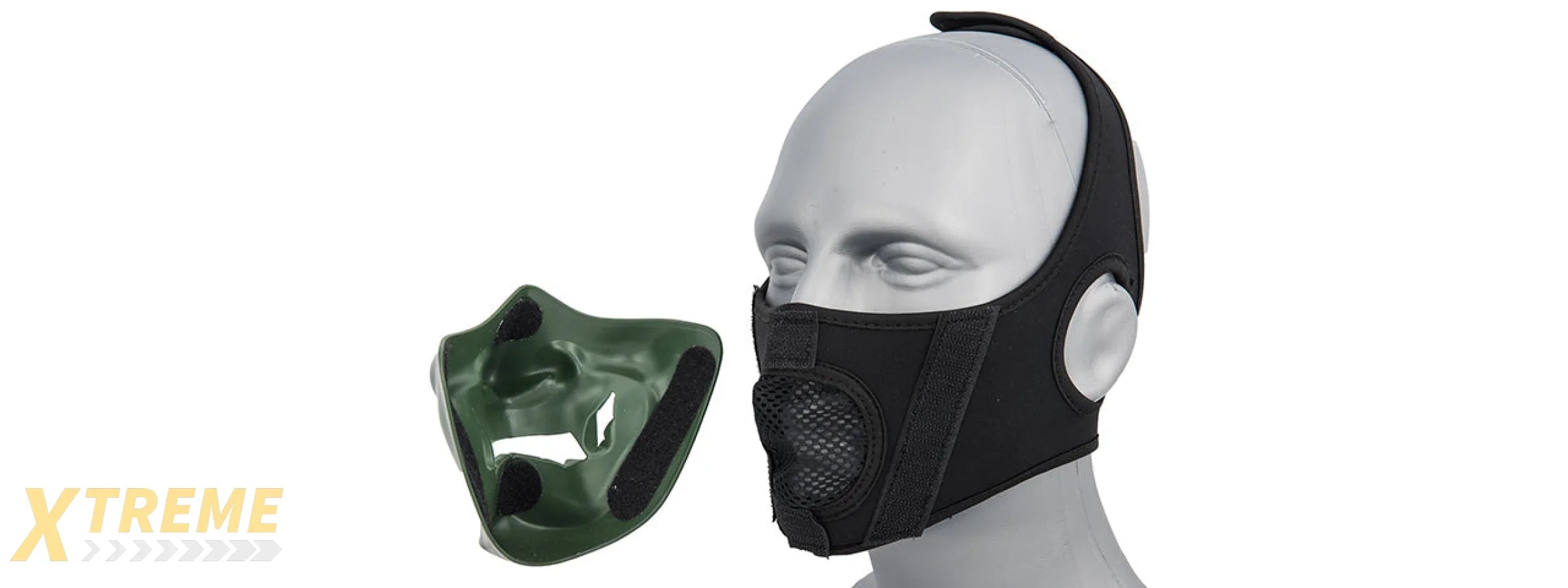 YOKAI OGRE HALF FACE MASK W/ SOFT PADDING — PREMIUM COSPLAY COSTUME ACCESSORY