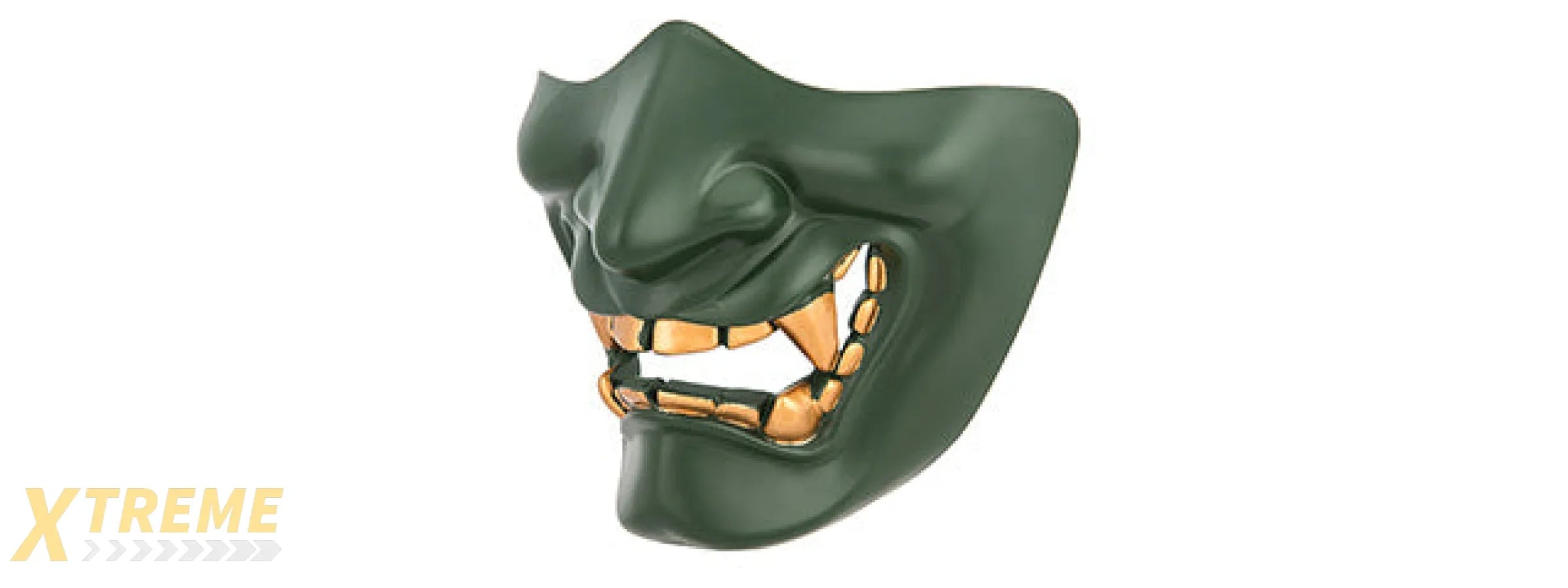 YOKAI OGRE HALF FACE MASK W/ SOFT PADDING — PREMIUM COSPLAY COSTUME ACCESSORY