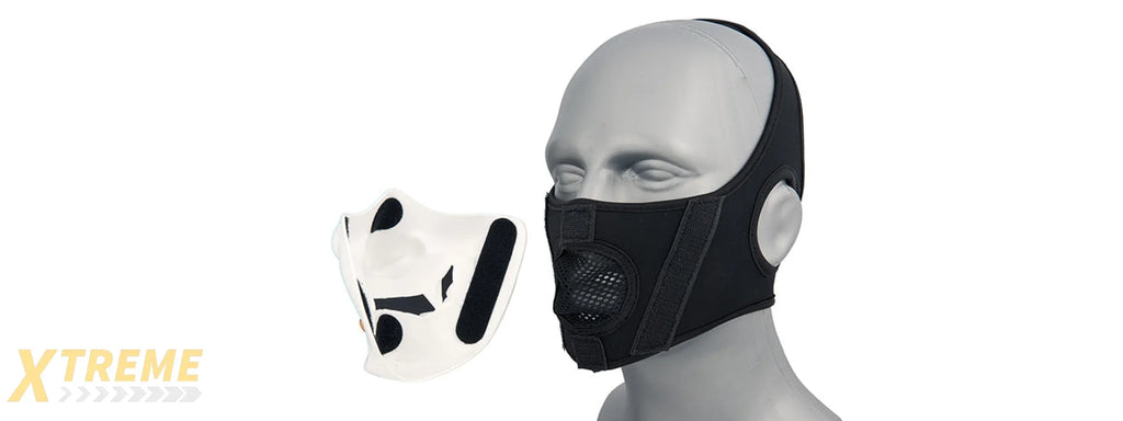 YOKAI OGRE HALF FACE MASK W/ SOFT PADDING — PREMIUM COSPLAY COSTUME ACCESSORY