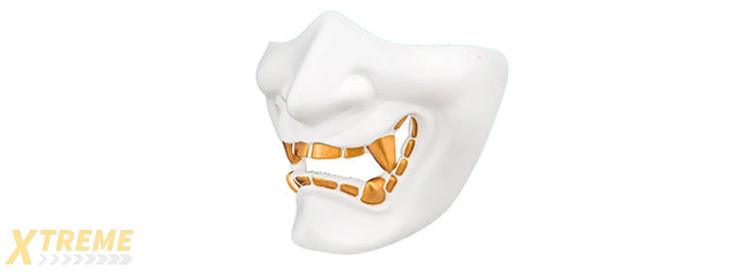 YOKAI OGRE HALF FACE MASK W/ SOFT PADDING — PREMIUM COSPLAY COSTUME ACCESSORY
