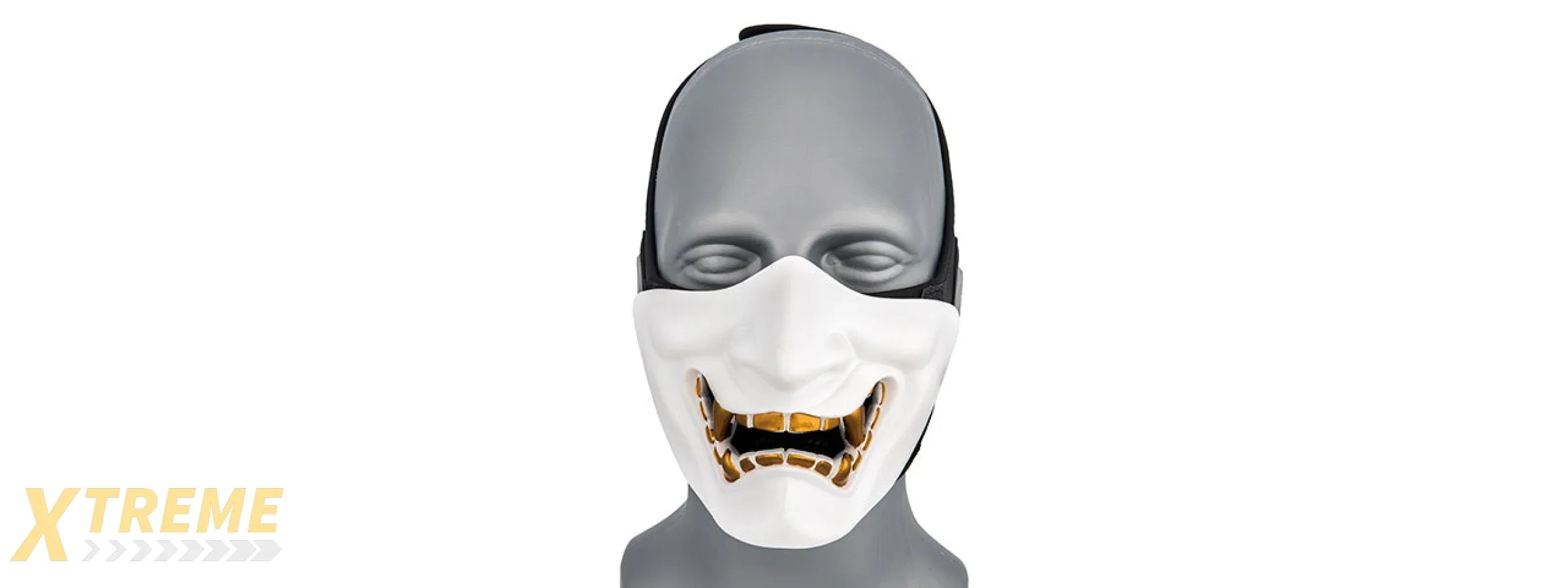 YOKAI OGRE HALF FACE MASK W/ SOFT PADDING — PREMIUM COSPLAY COSTUME ACCESSORY