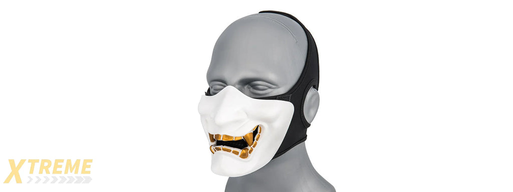 YOKAI OGRE HALF FACE MASK W/ SOFT PADDING — PREMIUM COSPLAY COSTUME ACCESSORY