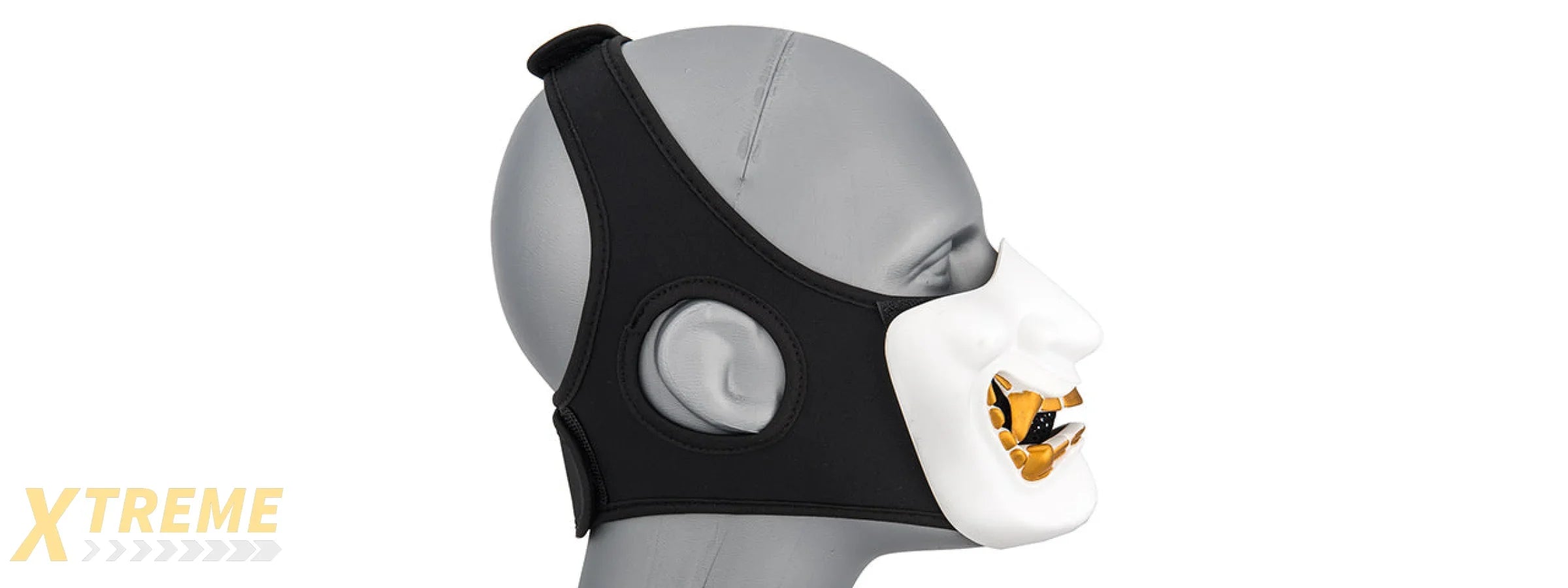 YOKAI OGRE HALF FACE MASK W/ SOFT PADDING — PREMIUM COSPLAY COSTUME ACCESSORY
