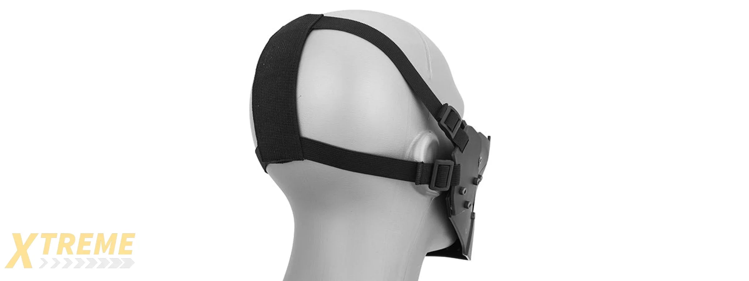 AC-885 ADJUSTABLE RETRO MECHA HALF FACE MASK - VINTAGE INDUSTRIAL DESIGN FOR COSPLAY