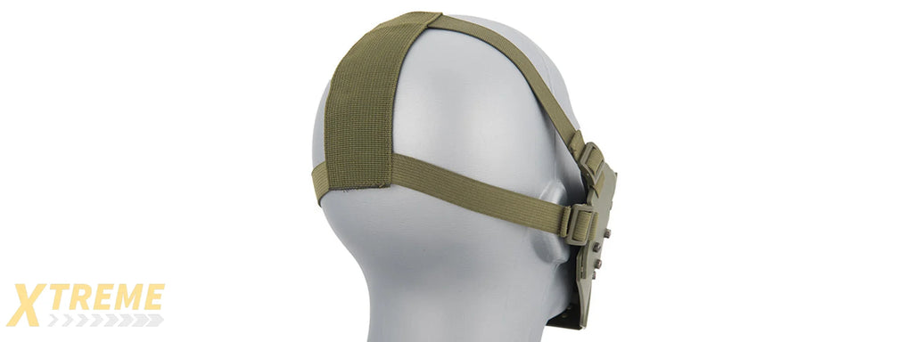 AC-885 ADJUSTABLE RETRO MECHA HALF FACE MASK - VINTAGE INDUSTRIAL DESIGN FOR COSPLAY