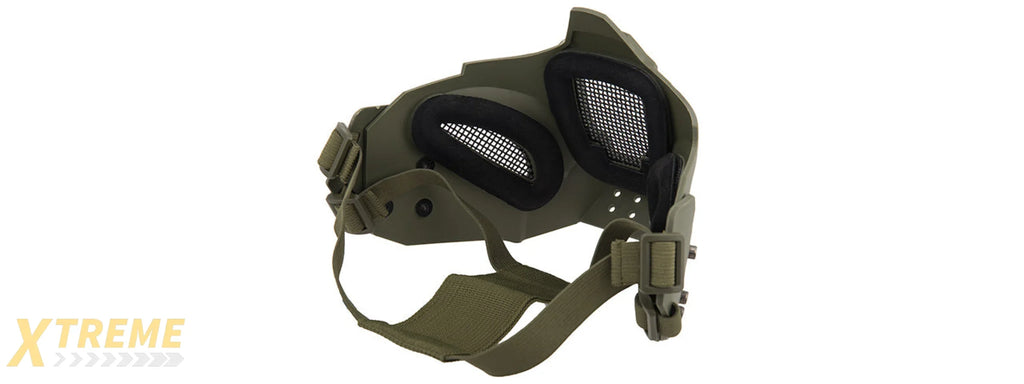 AC-885 ADJUSTABLE RETRO MECHA HALF FACE MASK - VINTAGE INDUSTRIAL DESIGN FOR COSPLAY