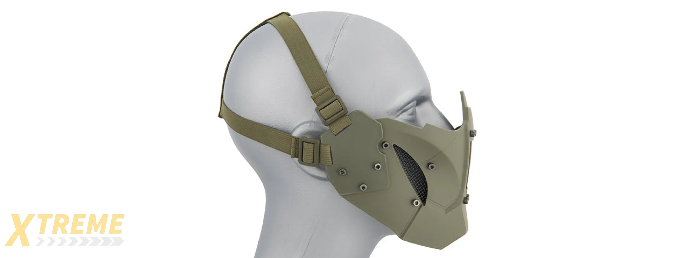 AC-885 ADJUSTABLE RETRO MECHA HALF FACE MASK - VINTAGE INDUSTRIAL DESIGN FOR COSPLAY