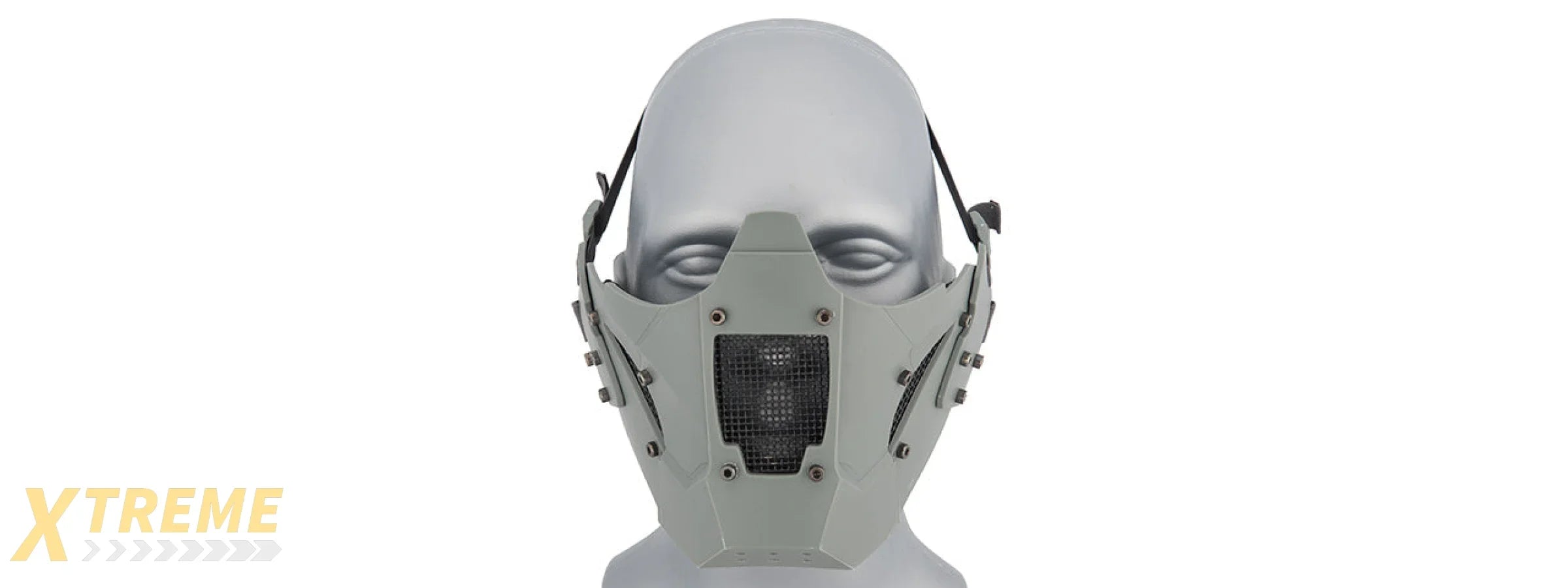 AC-885 ADJUSTABLE RETRO MECHA HALF FACE MASK - VINTAGE INDUSTRIAL DESIGN FOR COSPLAY