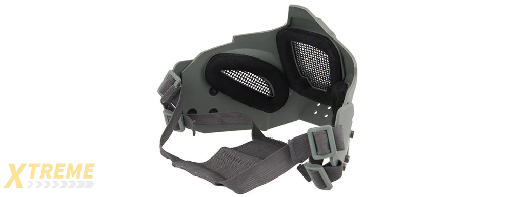 AC-885 ADJUSTABLE RETRO MECHA HALF FACE MASK - VINTAGE INDUSTRIAL DESIGN FOR COSPLAY