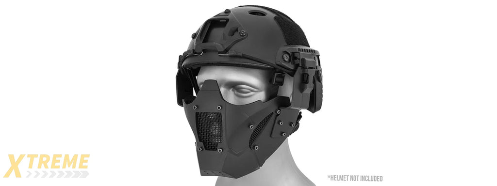 AC-885 ADJUSTABLE RETRO MECHA HALF FACE MASK - VINTAGE INDUSTRIAL DESIGN FOR COSPLAY