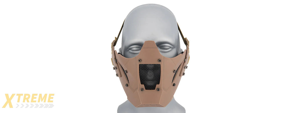 AC-885 ADJUSTABLE RETRO MECHA HALF FACE MASK - VINTAGE INDUSTRIAL DESIGN FOR COSPLAY