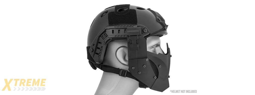 AC-885 ADJUSTABLE RETRO MECHA HALF FACE MASK - VINTAGE INDUSTRIAL DESIGN FOR COSPLAY