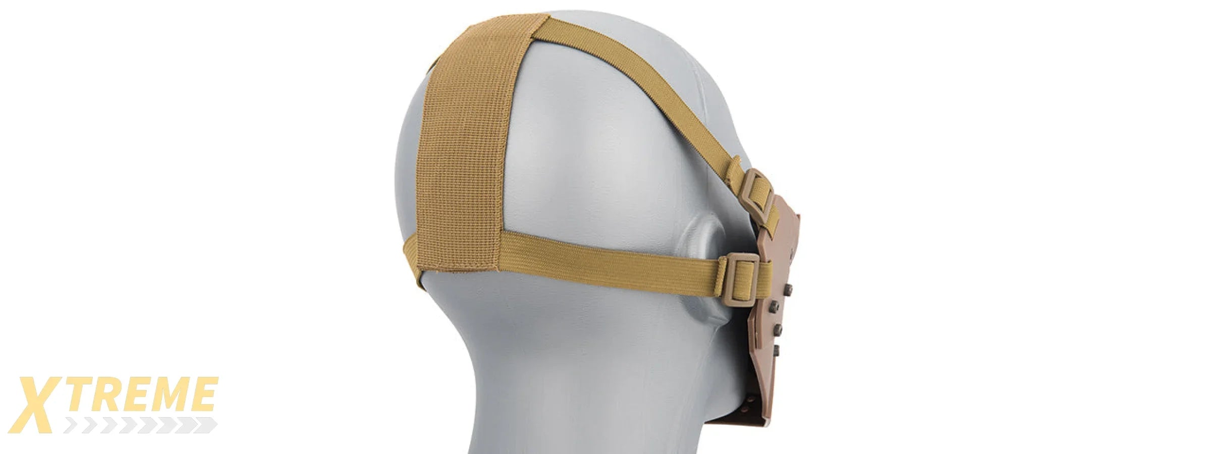 AC-885 ADJUSTABLE RETRO MECHA HALF FACE MASK - VINTAGE INDUSTRIAL DESIGN FOR COSPLAY