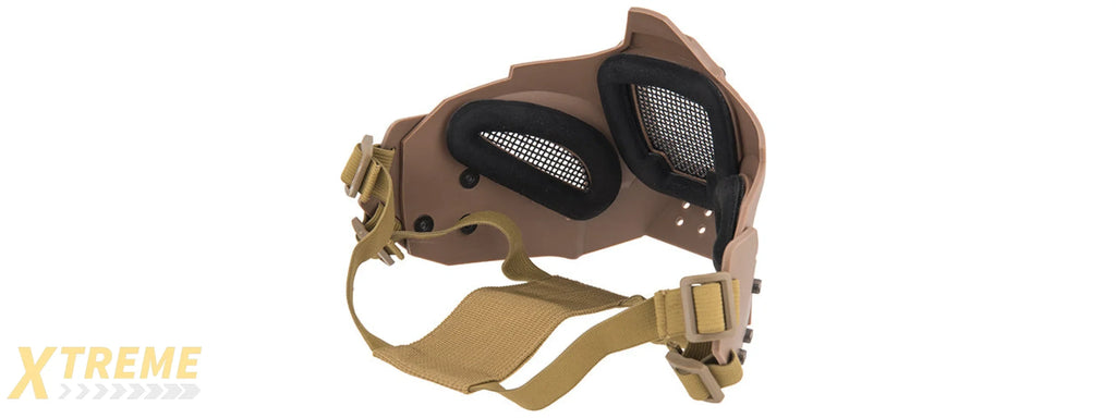 AC-885 ADJUSTABLE RETRO MECHA HALF FACE MASK - VINTAGE INDUSTRIAL DESIGN FOR COSPLAY