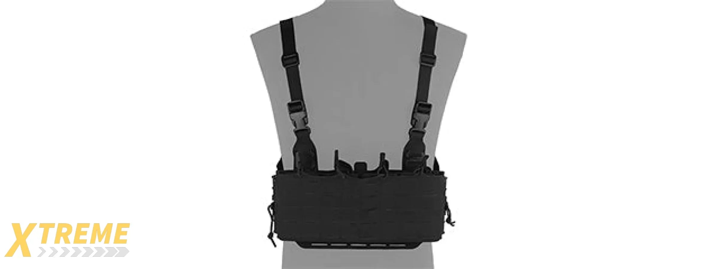 Adjustable Heavy Duty Tactical Molle Chest Rig Vest w/ 5.56 Magazine Front Panel