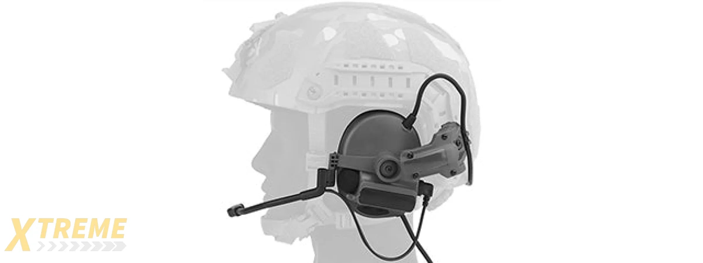 Airsoft C5 Tactical Communication Headset For Helmets - (Black)