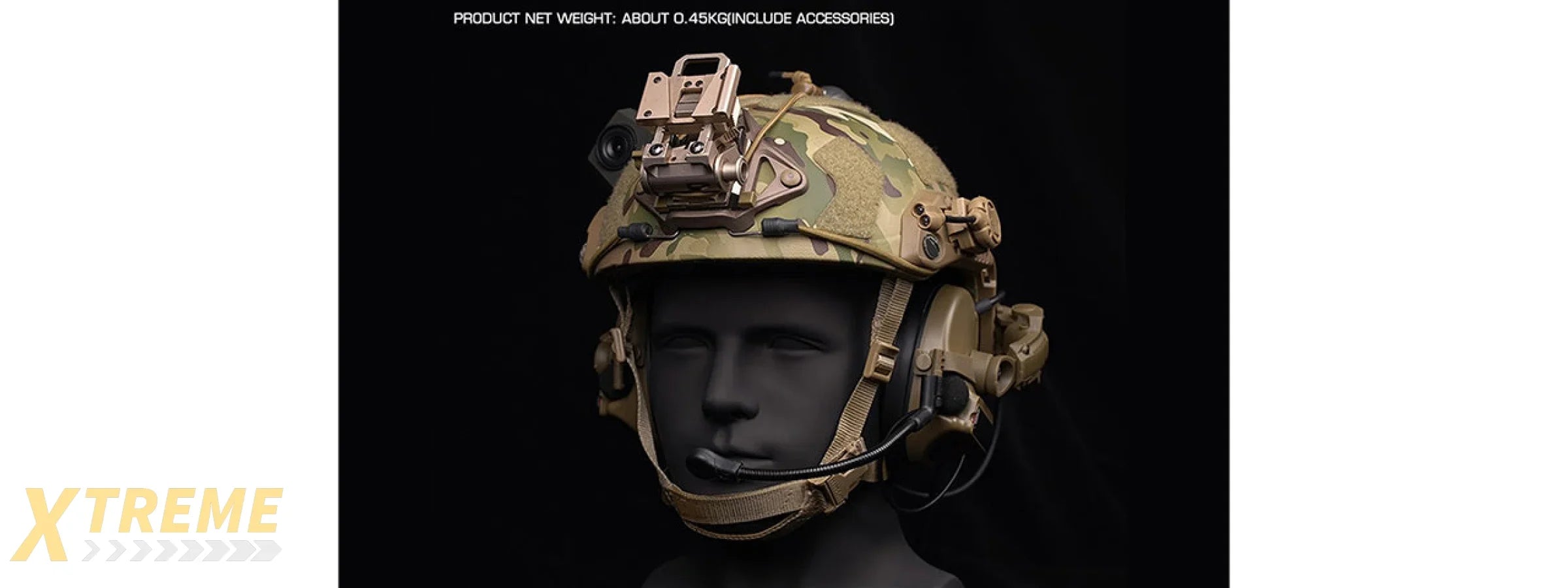 Airsoft C5 Tactical Communication Headset w/ Noise Reduction For Helmets - (Tan)