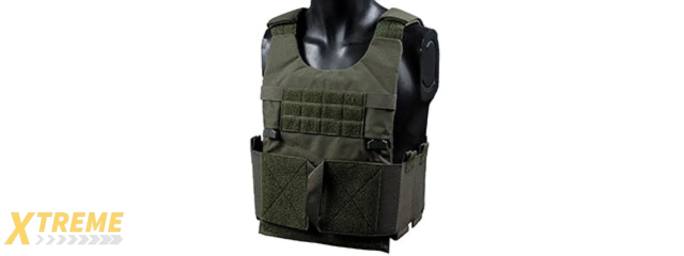 Airsoft Tactical Vest Carrier with Adjustable Straps, MOLLE Webbing and Utility Pouches