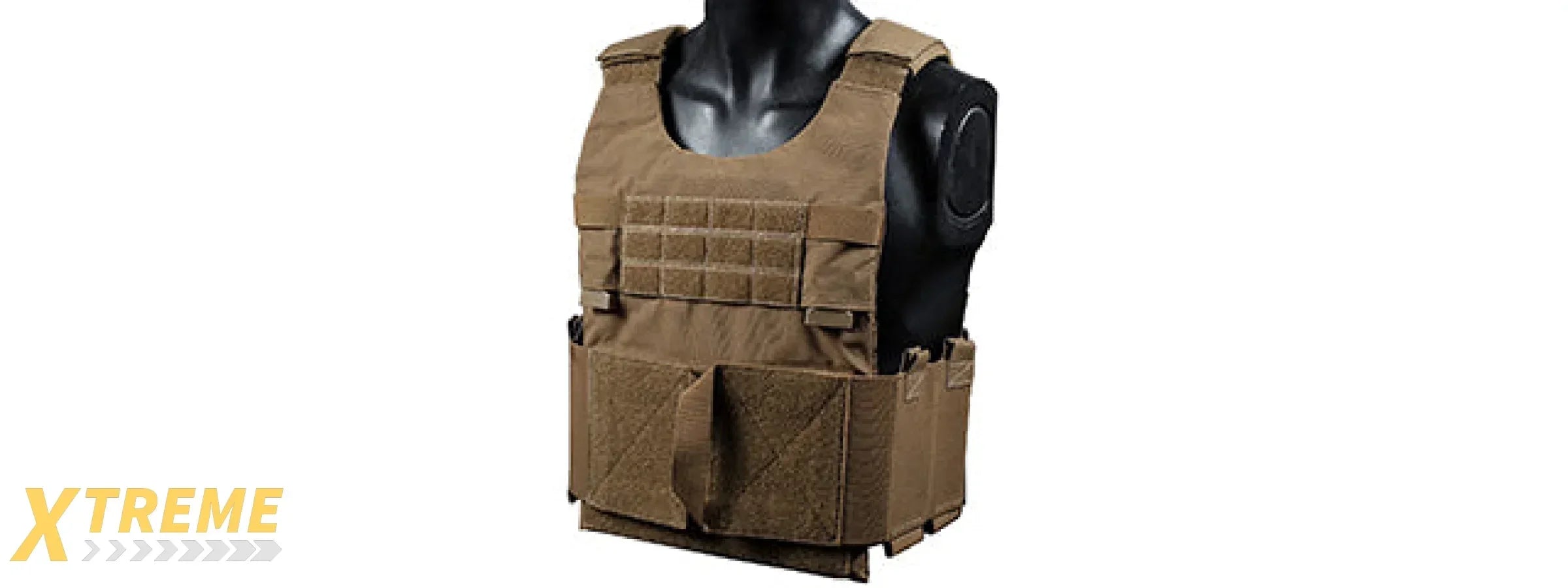 Airsoft Tactical Vest Carrier with Adjustable Straps, MOLLE Webbing and Utility Pouches