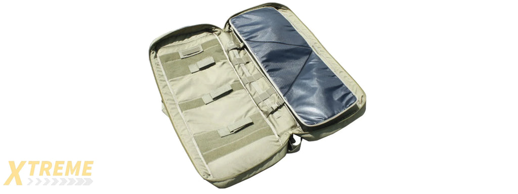AMA COVERT 36-INCH CARBINE MESH CARRYING CASE W/ RUCK STRAPS - KHAKI