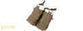 AMA DOUBLE OPEN TOP MAGAZINE POUCH W/ PARACORD LACING - COYOTE BROWN
