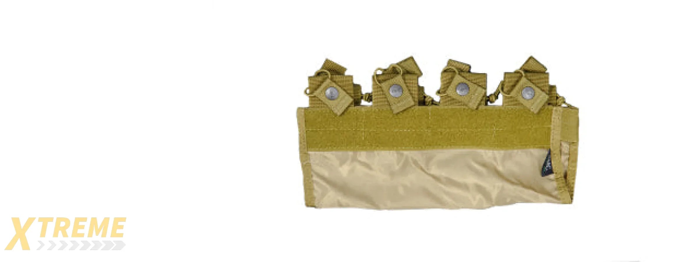 AMA TACTICAL AIRSOFT 4 POCKET MAGAZINE POUCH - KHAKI