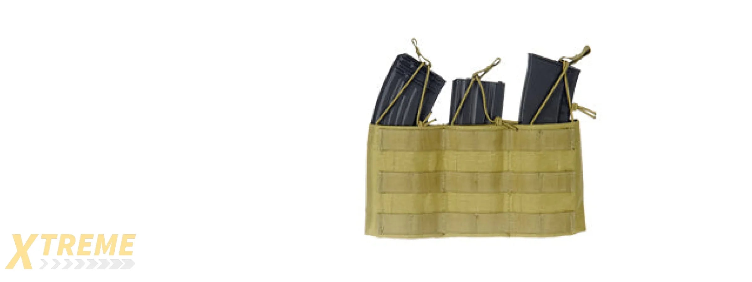 AMA TACTICAL AIRSOFT AK TRIPLE WEDGE MAG POUCH - KHAKI