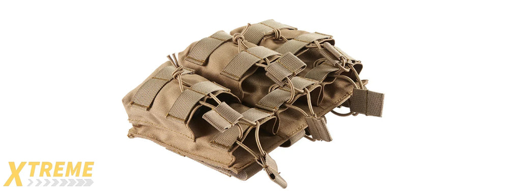 AR/AK 6 Pouch Magazine Holder Open-Top Triple Tactical Stacker Mag Pouch