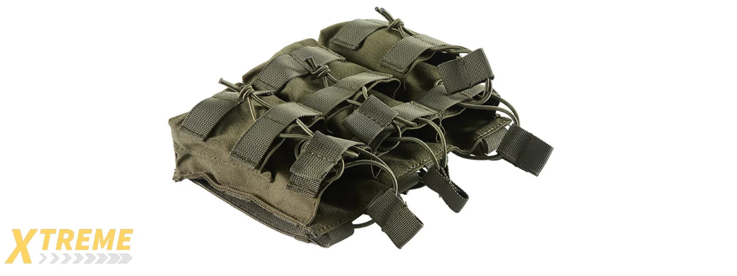 AR/AK 6 Pouch Magazine Holder Open-Top Triple Tactical Stacker Mag Pouch